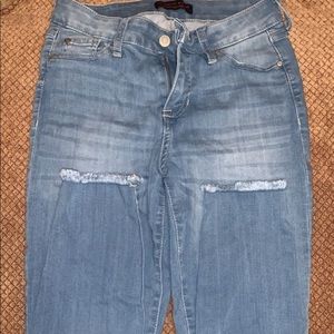 Light blue jean pants!!